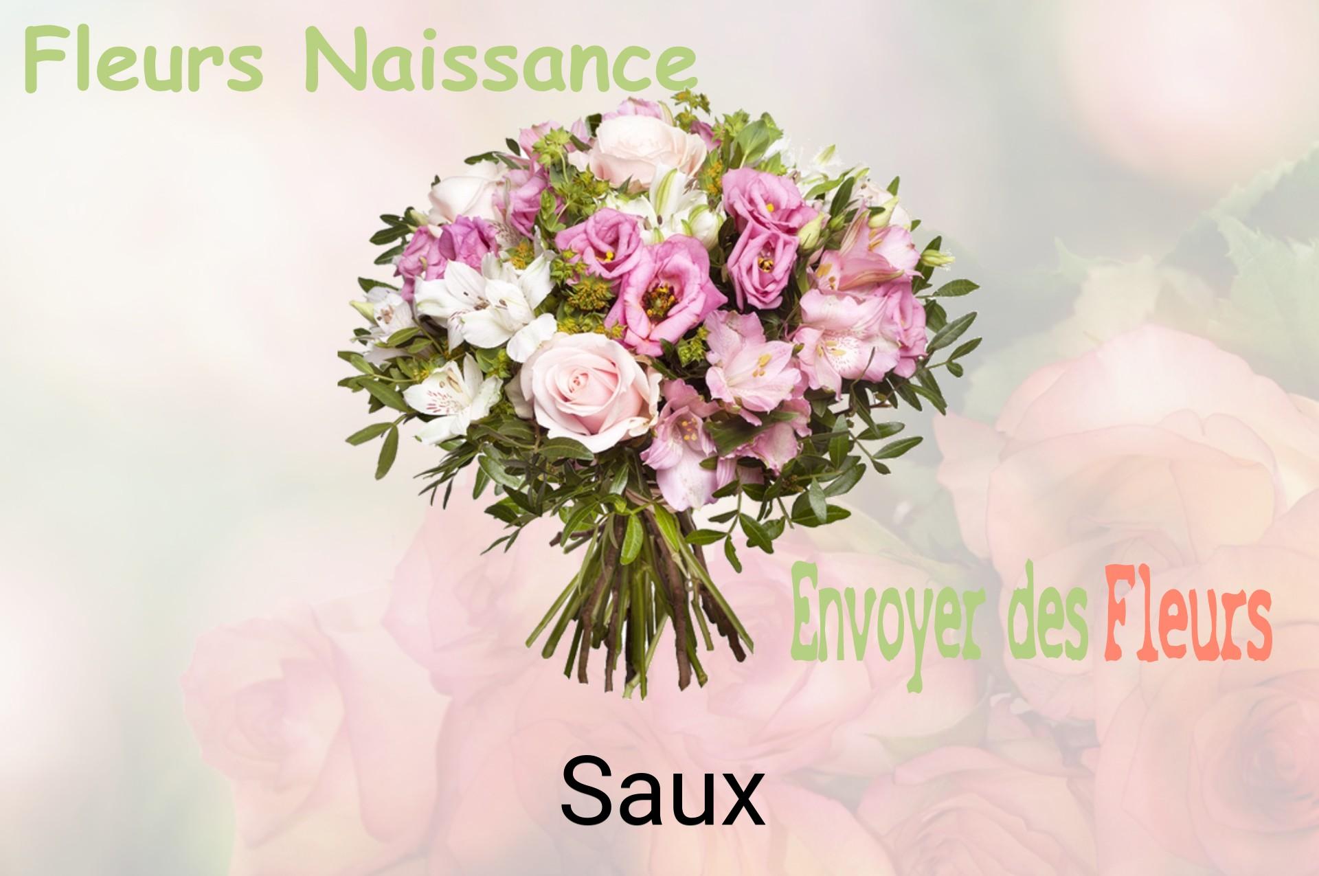Bouquet de fleurs de naissance livré à Saux